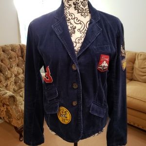 Women's American Eagle Blazer Corduroy w/Patches